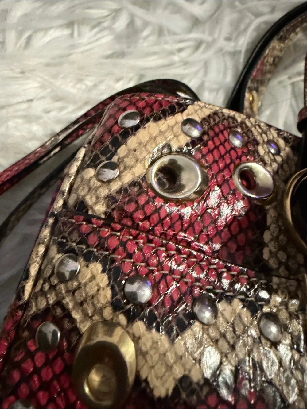 GUCCI Snakeskin Large Arli Top Handle and Shoulder Bag Limited Edition - Picture 12 of 16